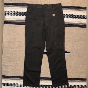 Carhartt gray rugged flex relaxed fit canvas work pant 34” x 34”